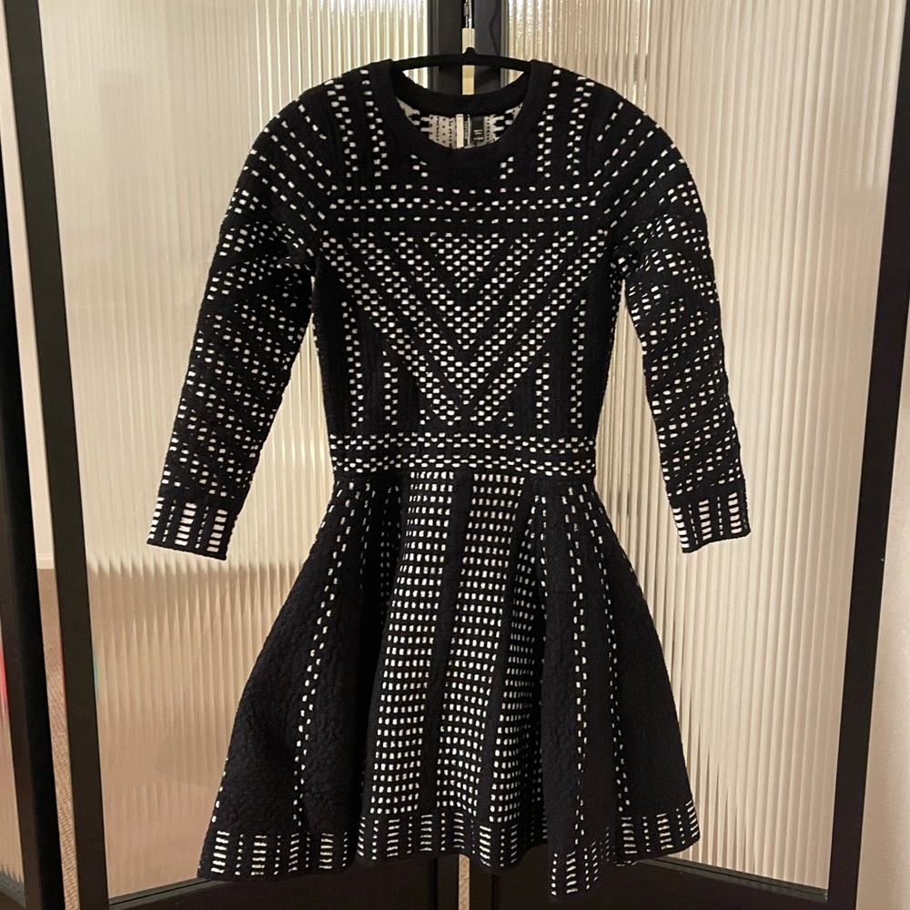 Topshop Black & White Sweater Dress